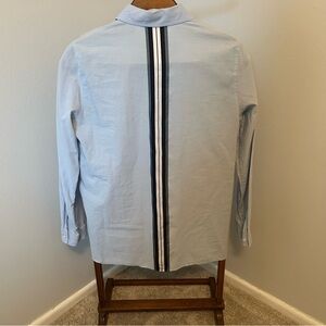 Athleta Marinwood Blue Shirt with Striped Back